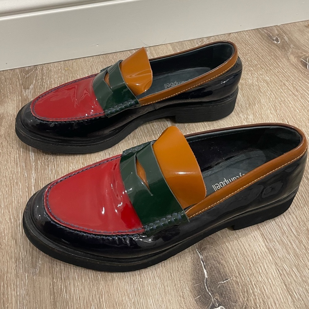 Jeffrey Campbell Lenna Penny Loafers Colorful